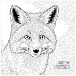 Desenho de Raposa Realista para Colorir