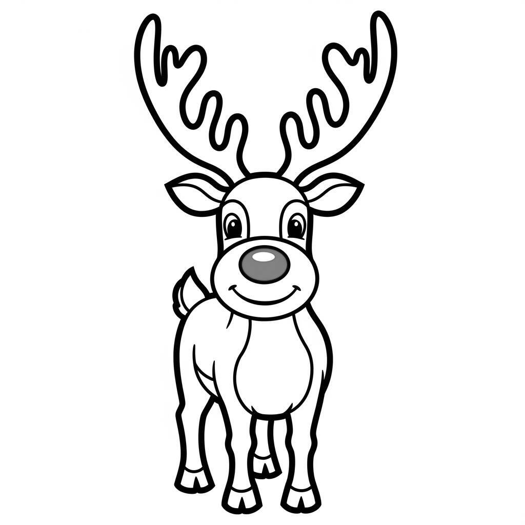 Desenho de Rena para Colorir