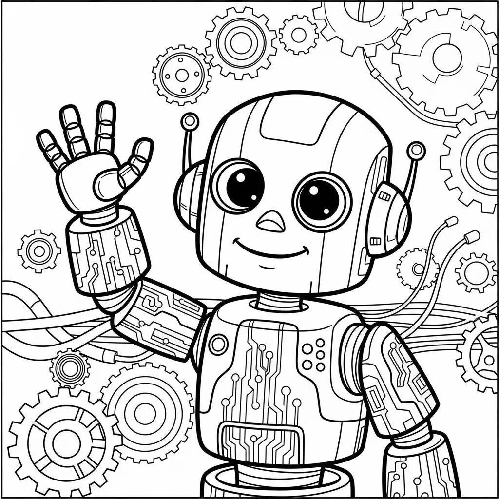 Desenho de Robô para Colorir
