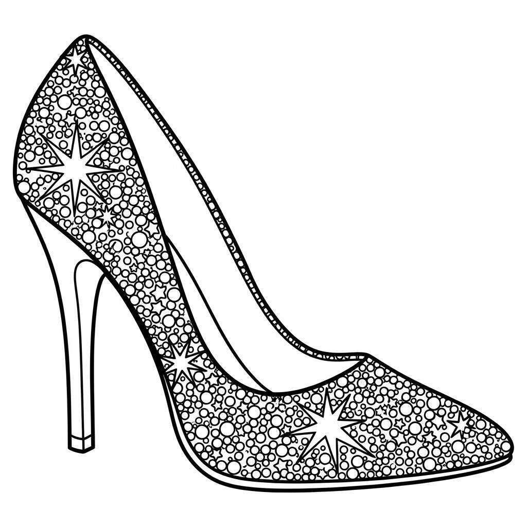 Ausmalbilder für Partyschuhe
