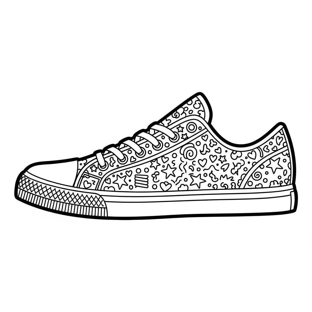Tennisschuh-Malseite