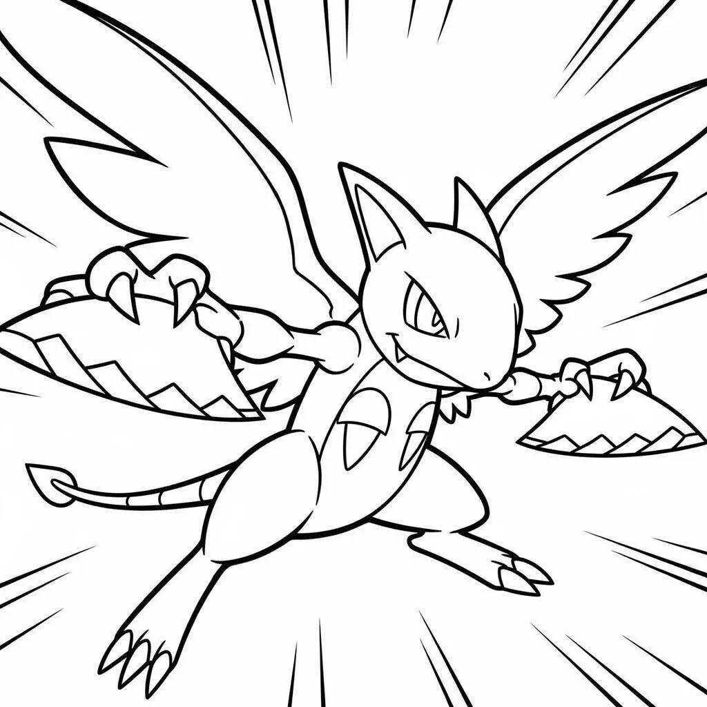 Desenho de Scyther para Colorir