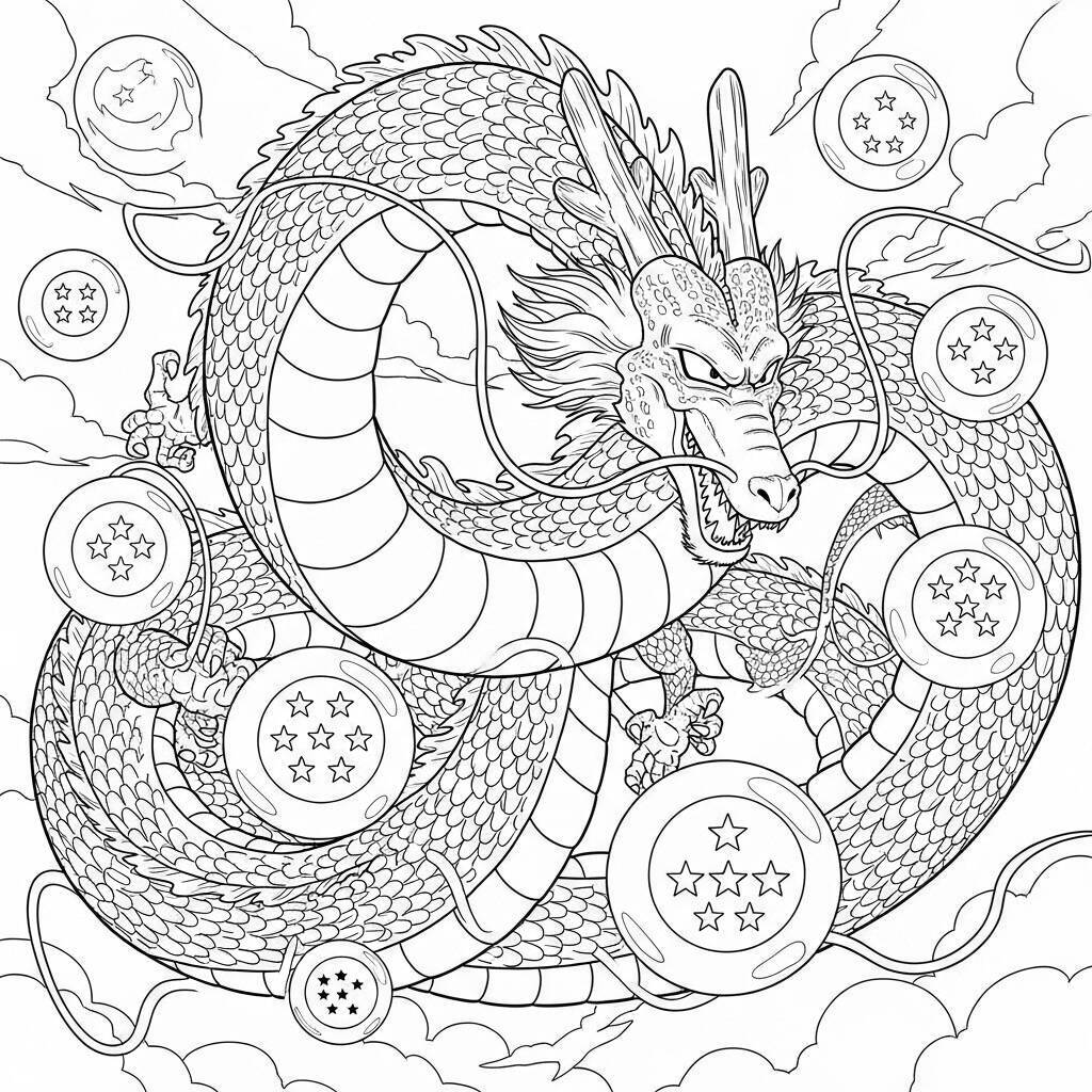 Desenho de Shenron para Colorir