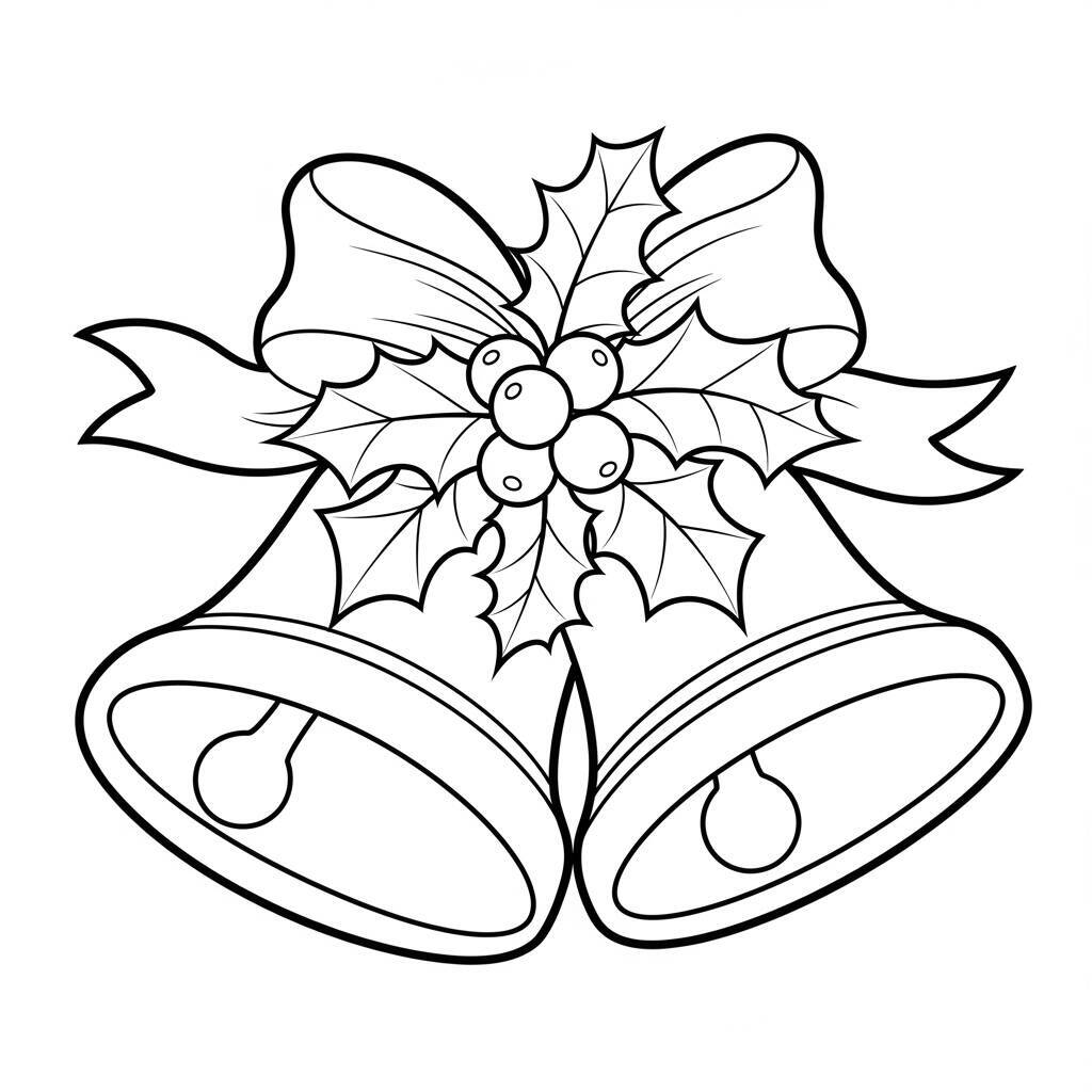 Coloriage des cloches de Noël
