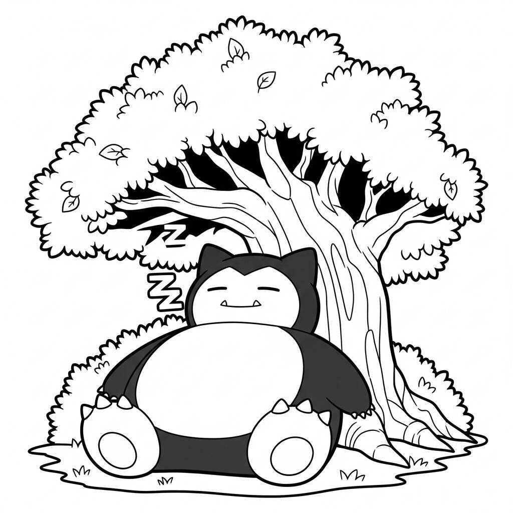 Desenho de Snorlax para Colorir