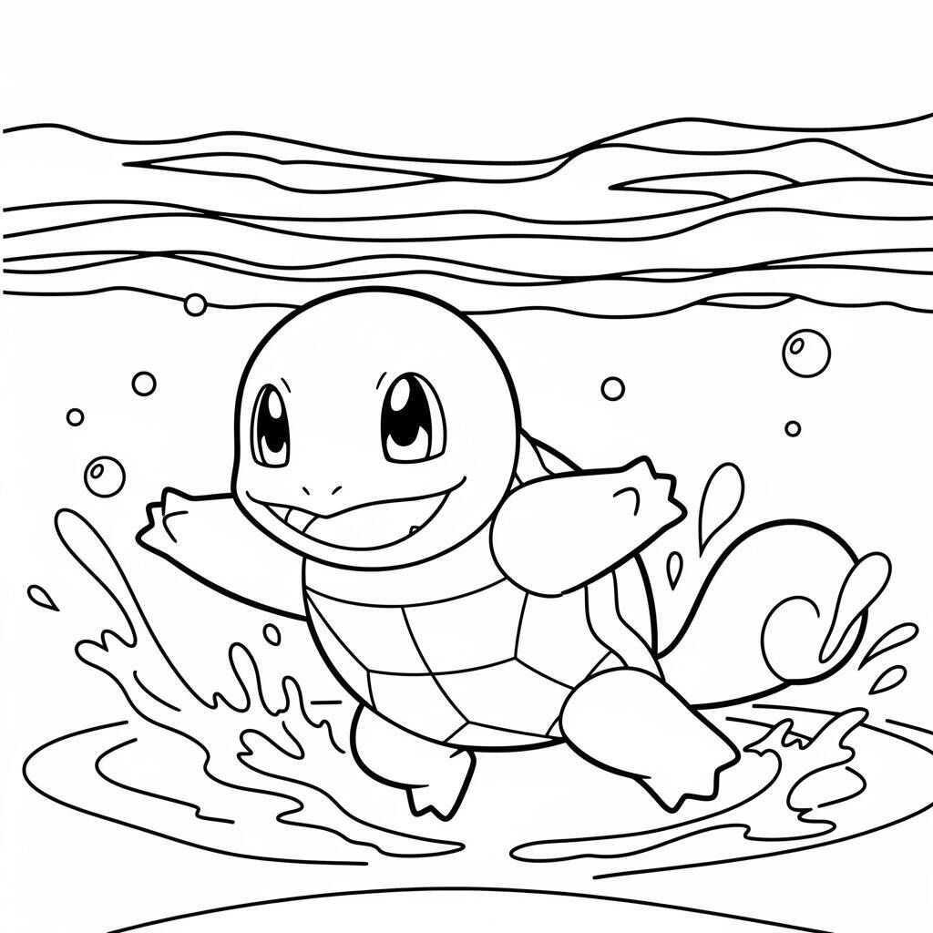 Desenho de Squirtle para Colorir