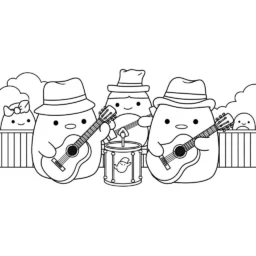 Coloriage Squishmallows et musique