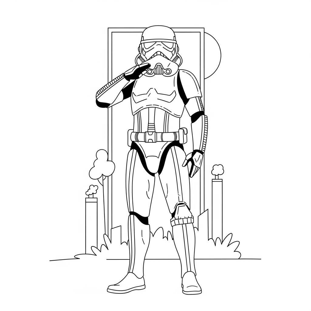 Desenho de Stormtrooper para Colorir
