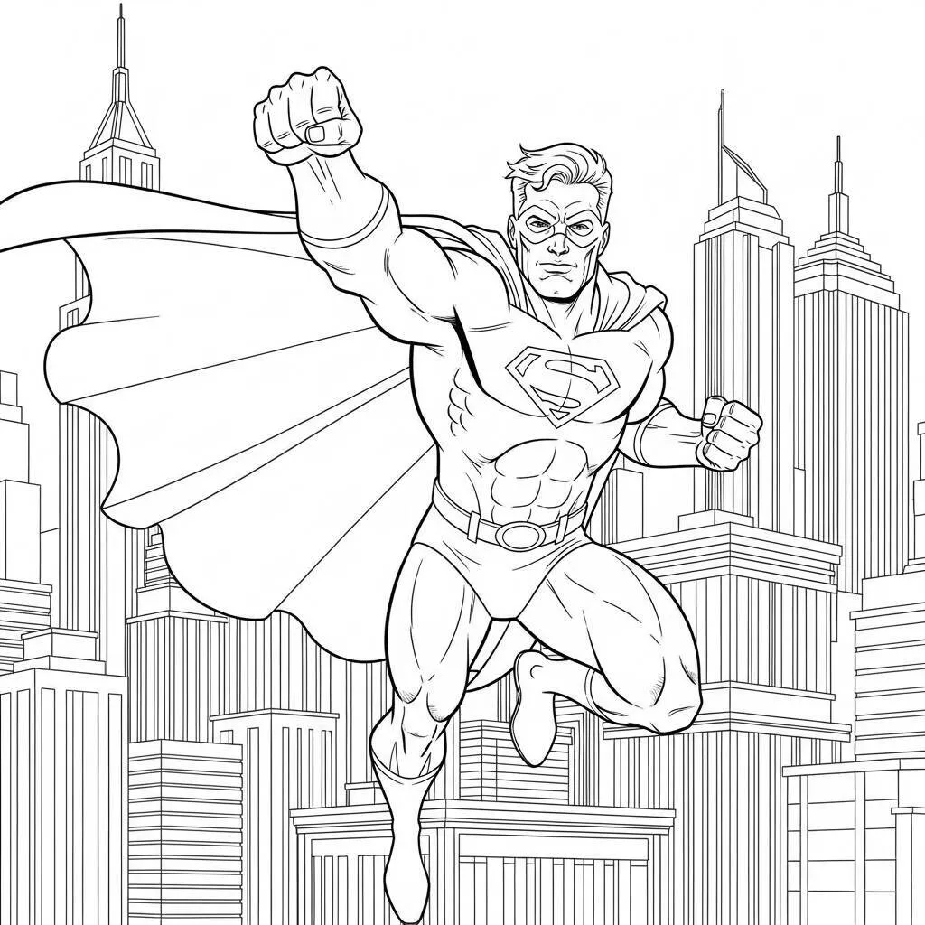 Desenho-de-Super-Heroi-para-Colorir-2 Desenho de Super-Herói para Colorir