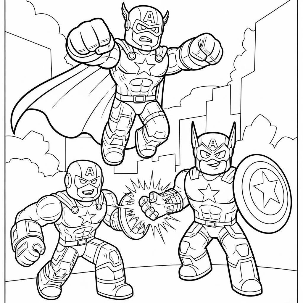 Desenho de Super-Heróis do Roblox para Colorir