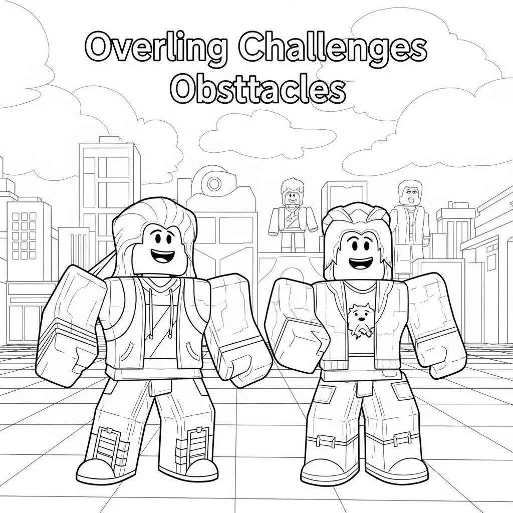 Desenho de Superação do Roblox para Colorir