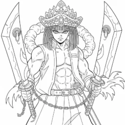 Desenho de Tengen Uzui para Colorir