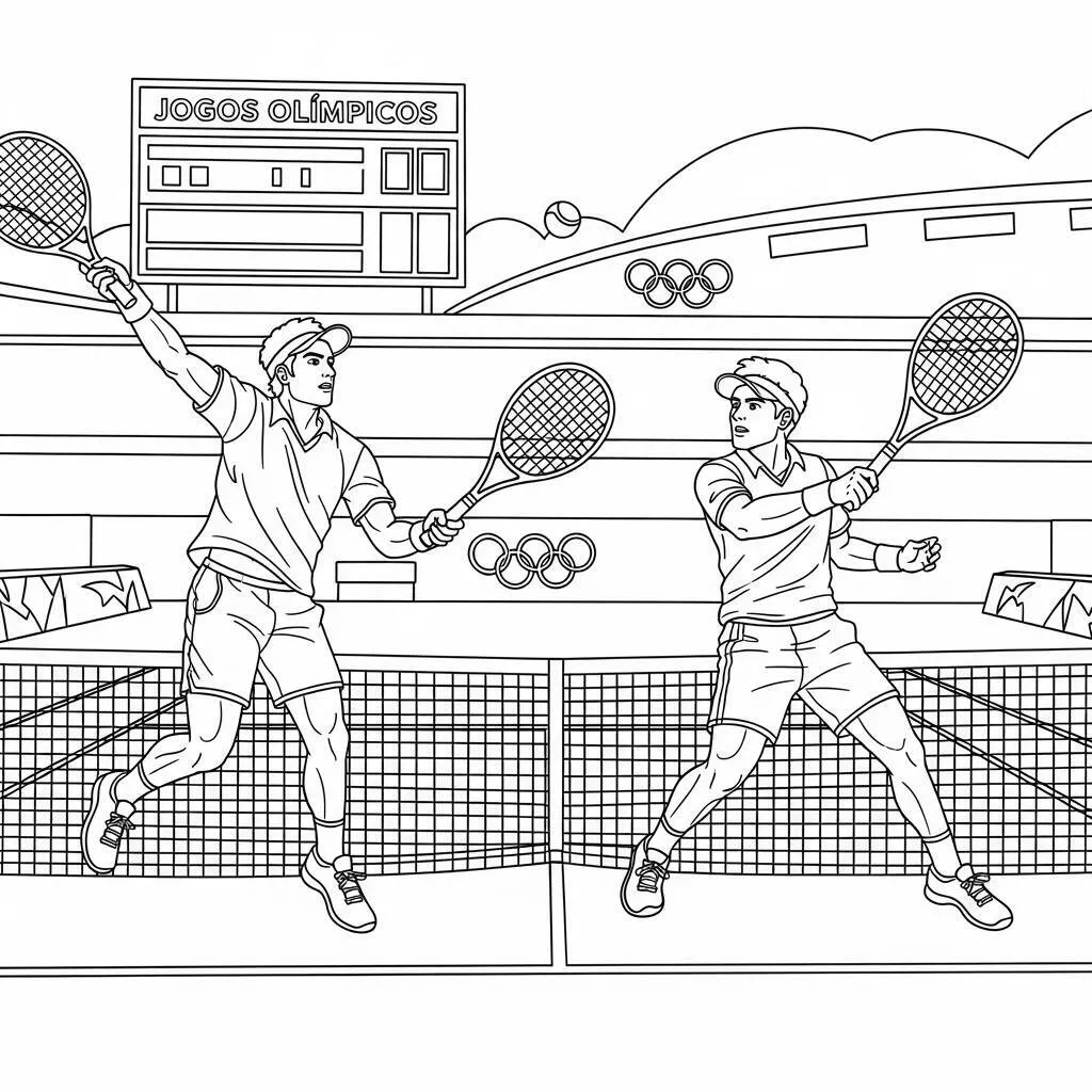 Desenho-de-Tenis-para-Colorir Desenho de Tênis para Colorir