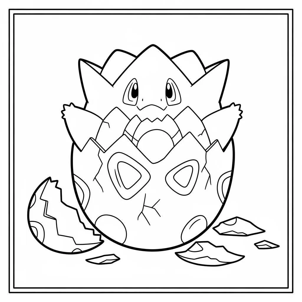 Desenho-de-Togepi-para-Colorir Desenho de Togepi para Colorir
