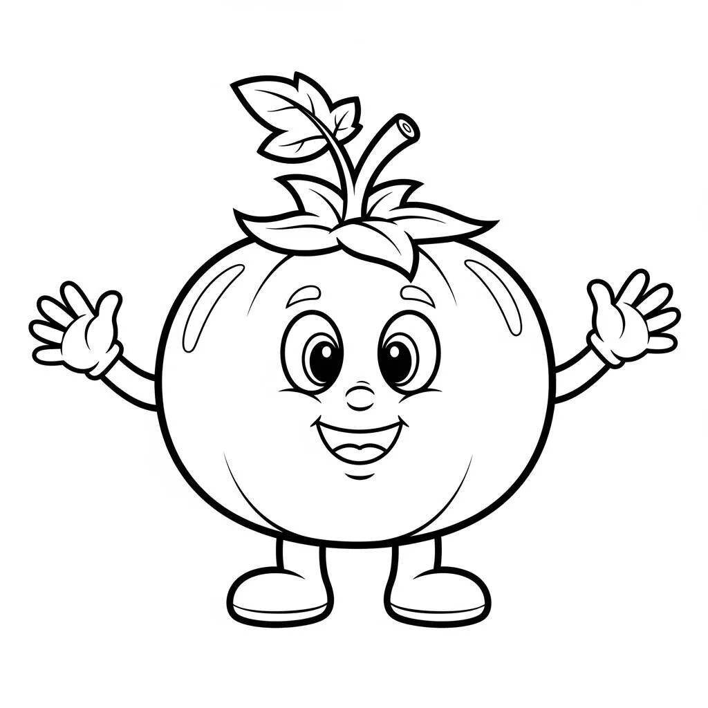 Desenho de Tomates para Colorir