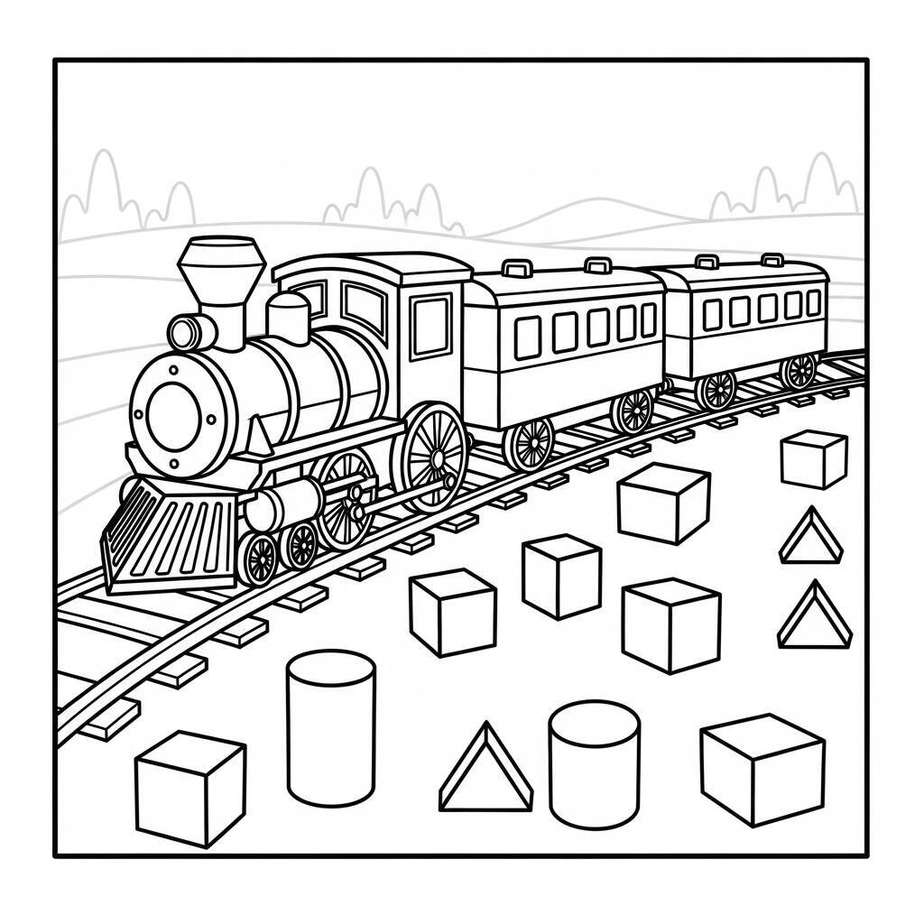 Ausmalbilder Spielzeugeisenbahn