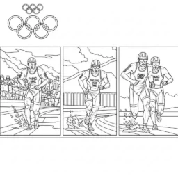 Desenho de Triatlo para Colorir