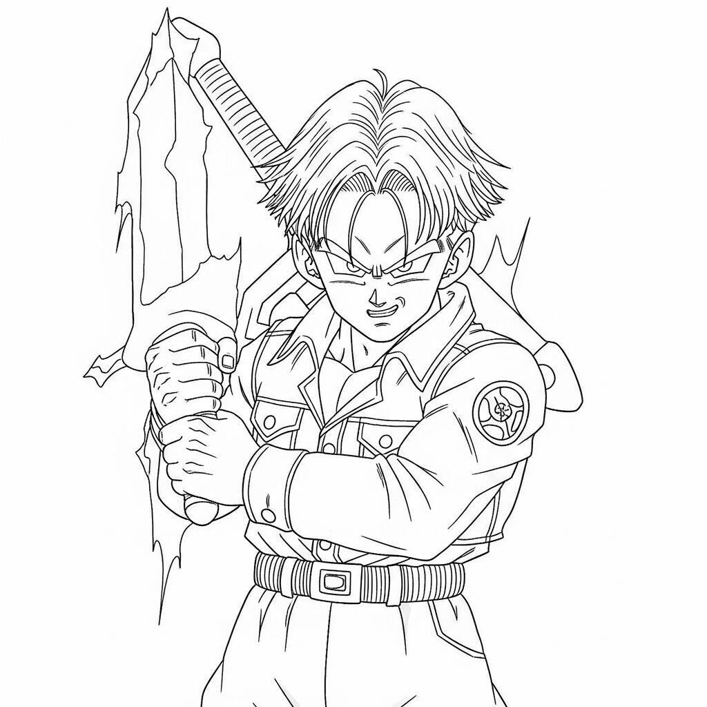 Desenho de Trunks para Colorir