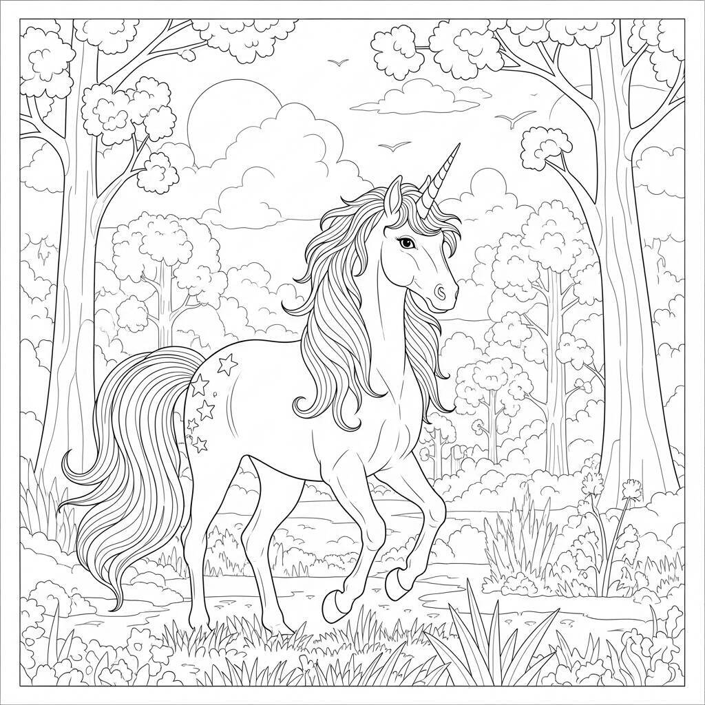 Desenho de Unicornio para Colorir