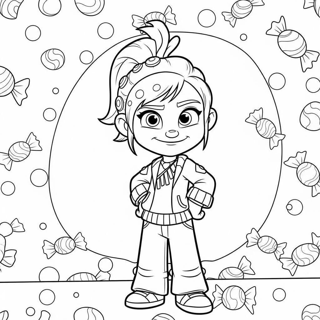 Desenho de Vanellope von Schweetz para Colorir