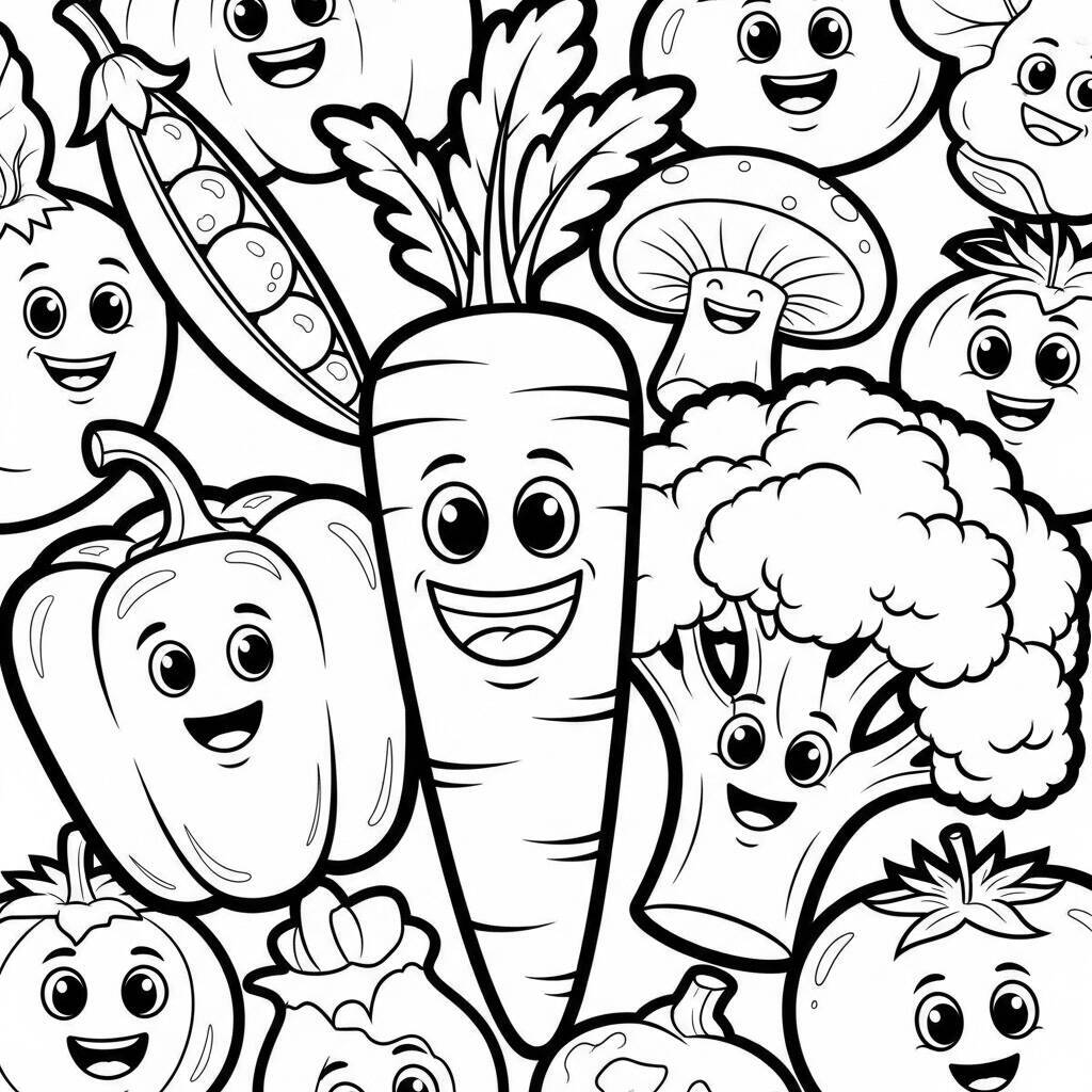 Vegetable Coloring Page