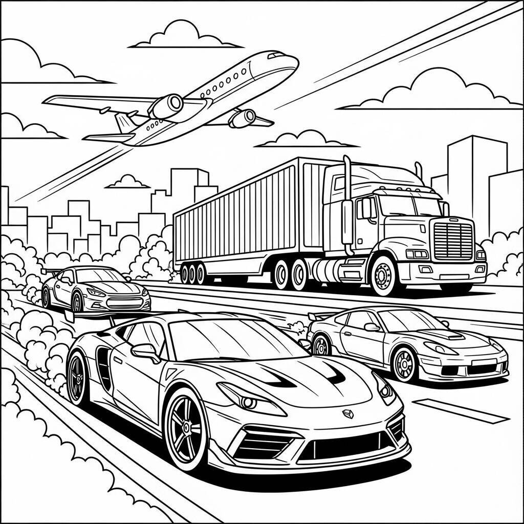 Vehicle Coloring Page