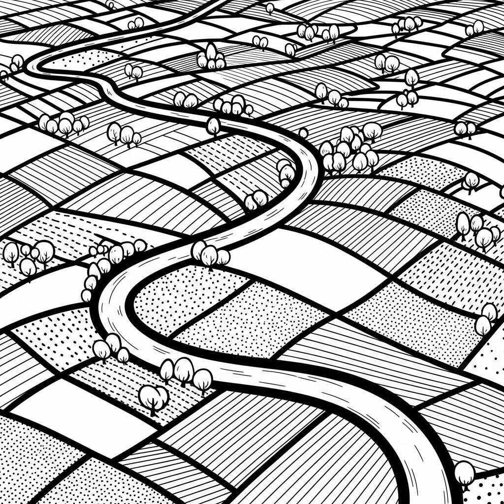 Desenho de Vista Aérea para Colorir