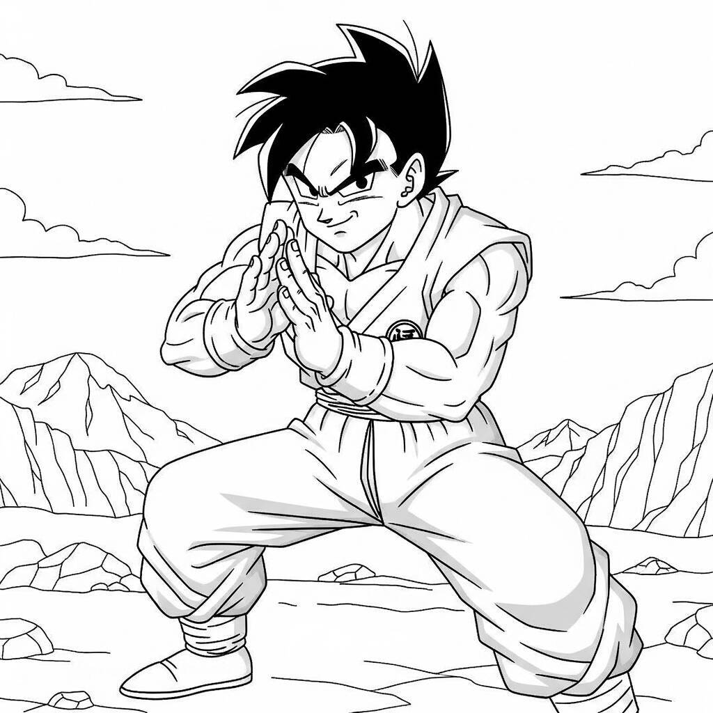Desenho de Yamcha para Colorir