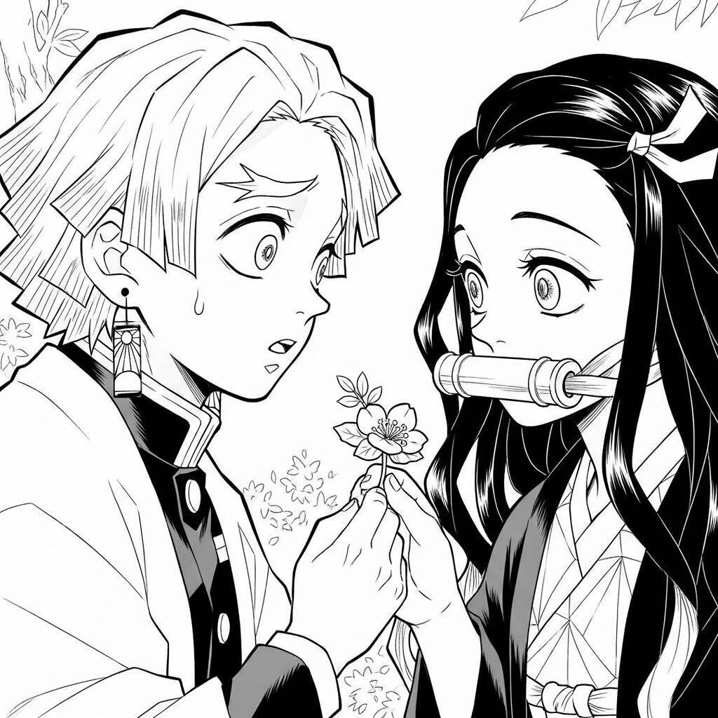 Zenitsu und Nezuko Malseite