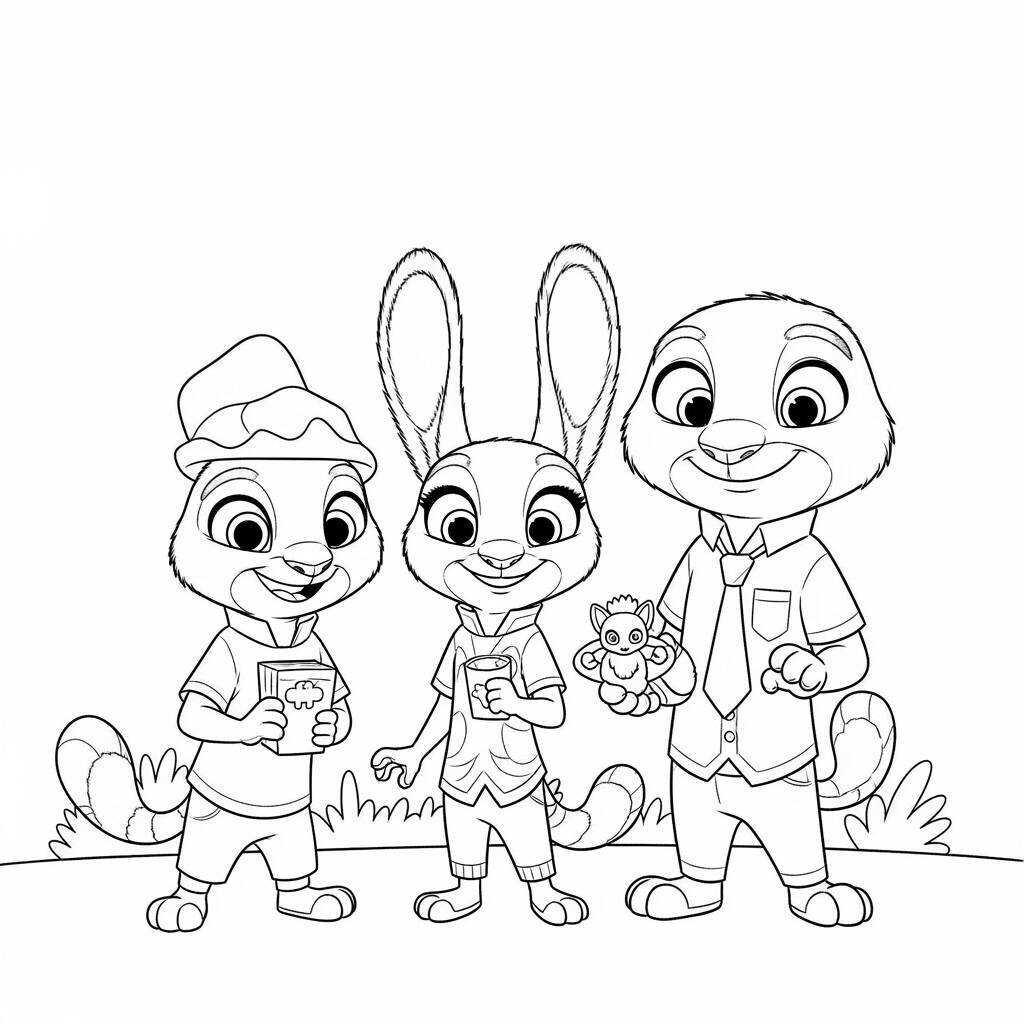 Coloriage Zootopie pour les enfants