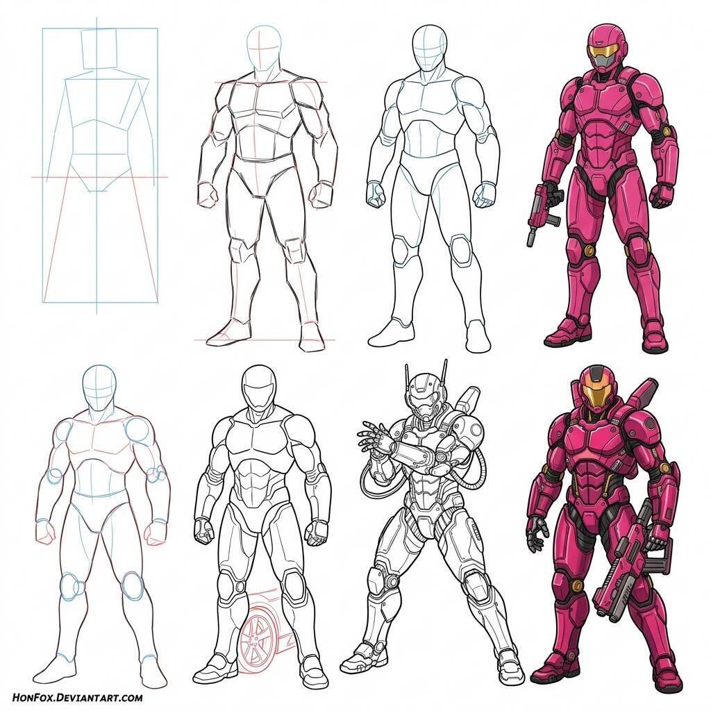Desenho de super-herói em ação para colorir