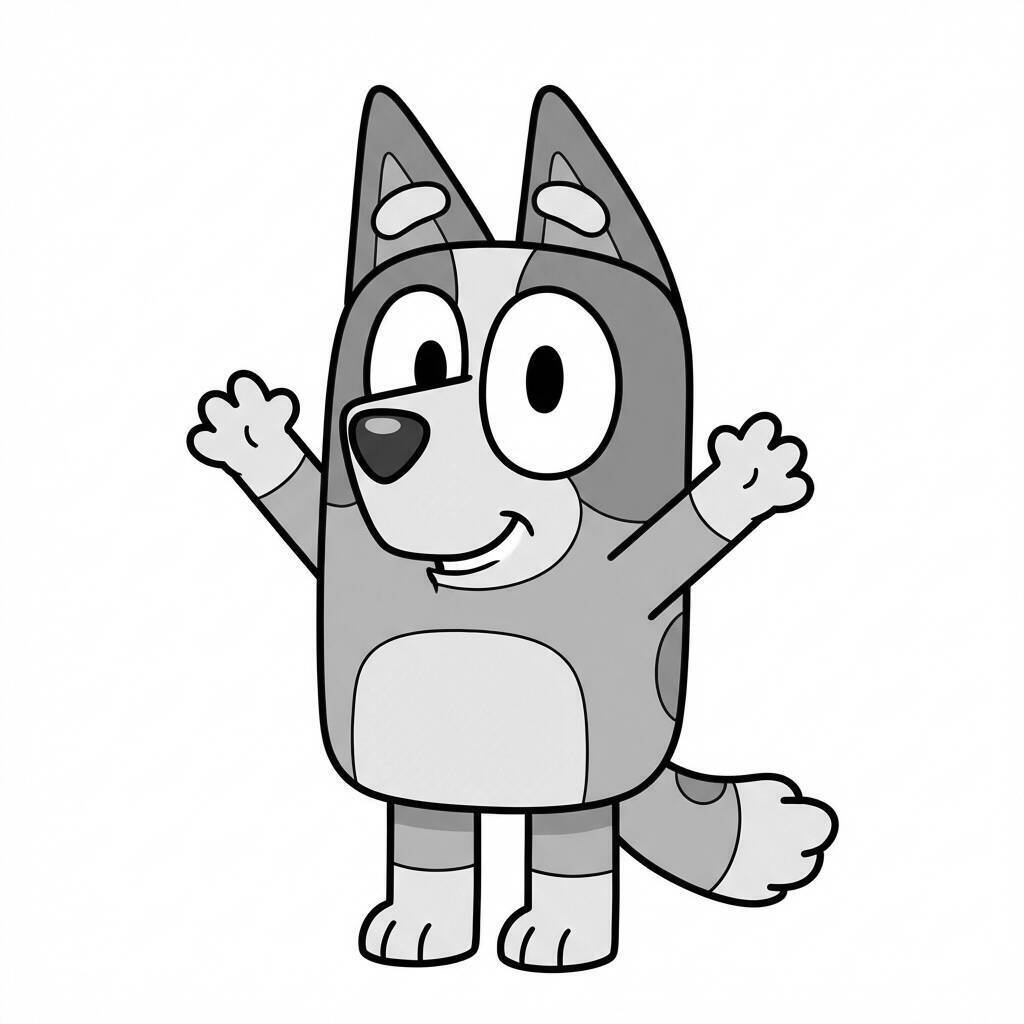 Desenho de um adorável cachorro para colorir
