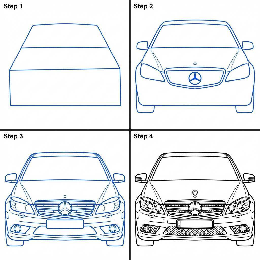 Desenho de um carro estiloso para colorir