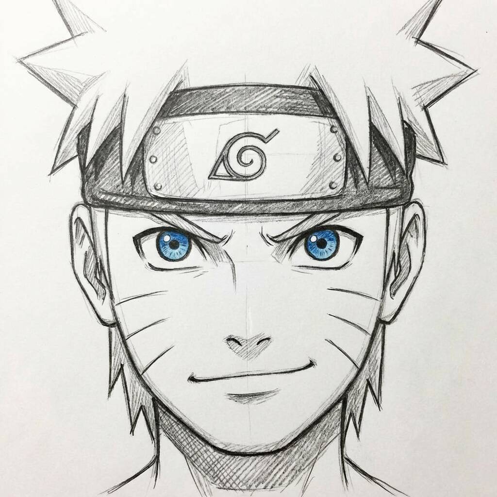 Desenho de um personagem de anime para colorir