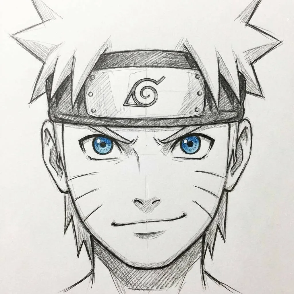 Desenho de um personagem de anime para colorir