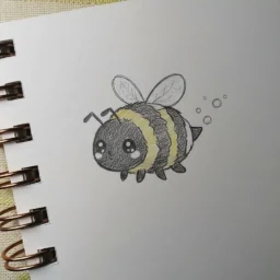 Desenho de uma abelha fofinha para colorir