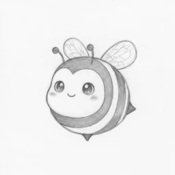 Desenho de uma abelhinha fofa e sorridente