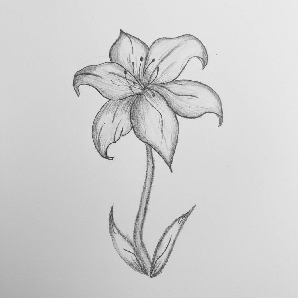 Desenho de uma linda flor