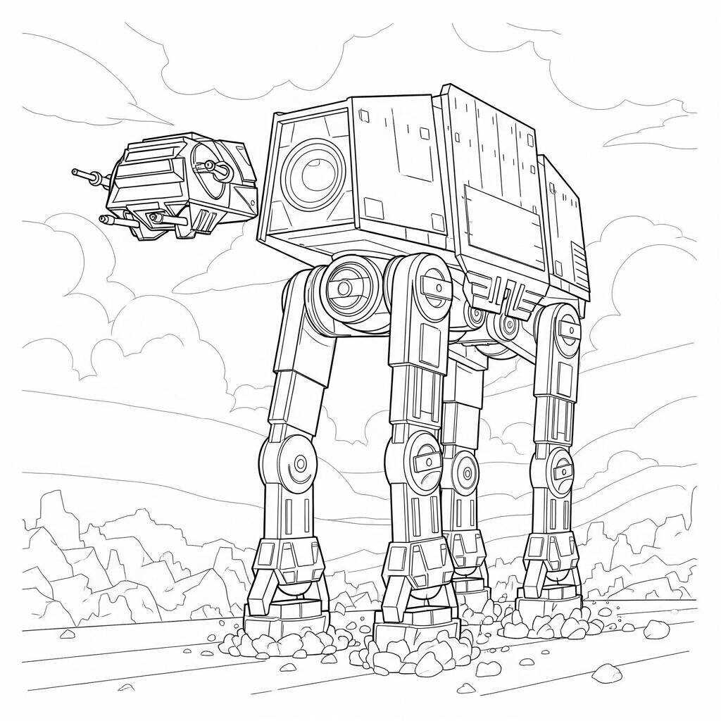 Desenho do AT-AT para Colorir