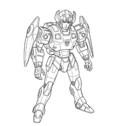 Desenho do Arcee em uma missão para Colorir
