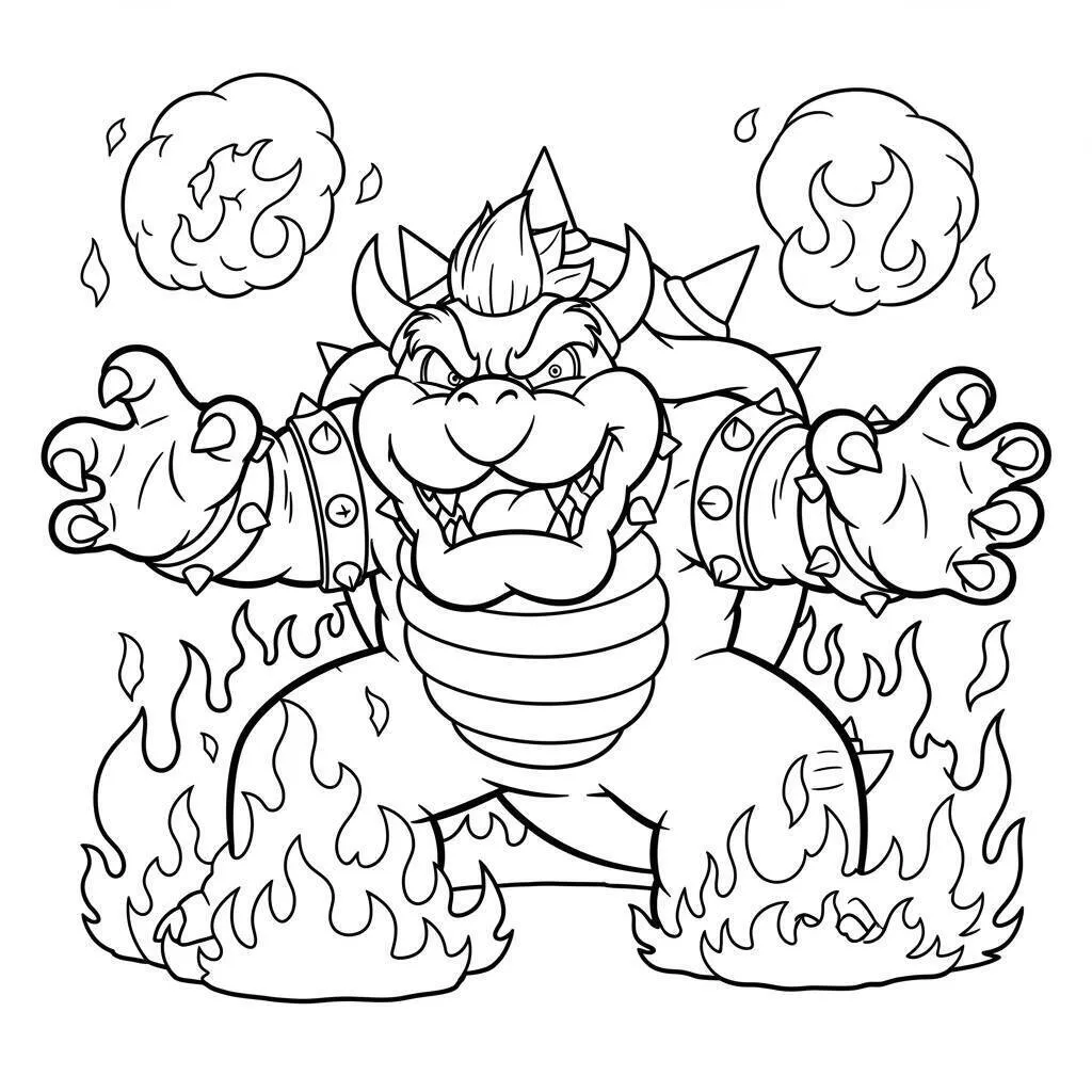 Desenho do Bowser para Colorir