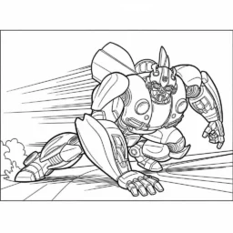 Desenho do Bumblebee em uma corrida para Colorir
