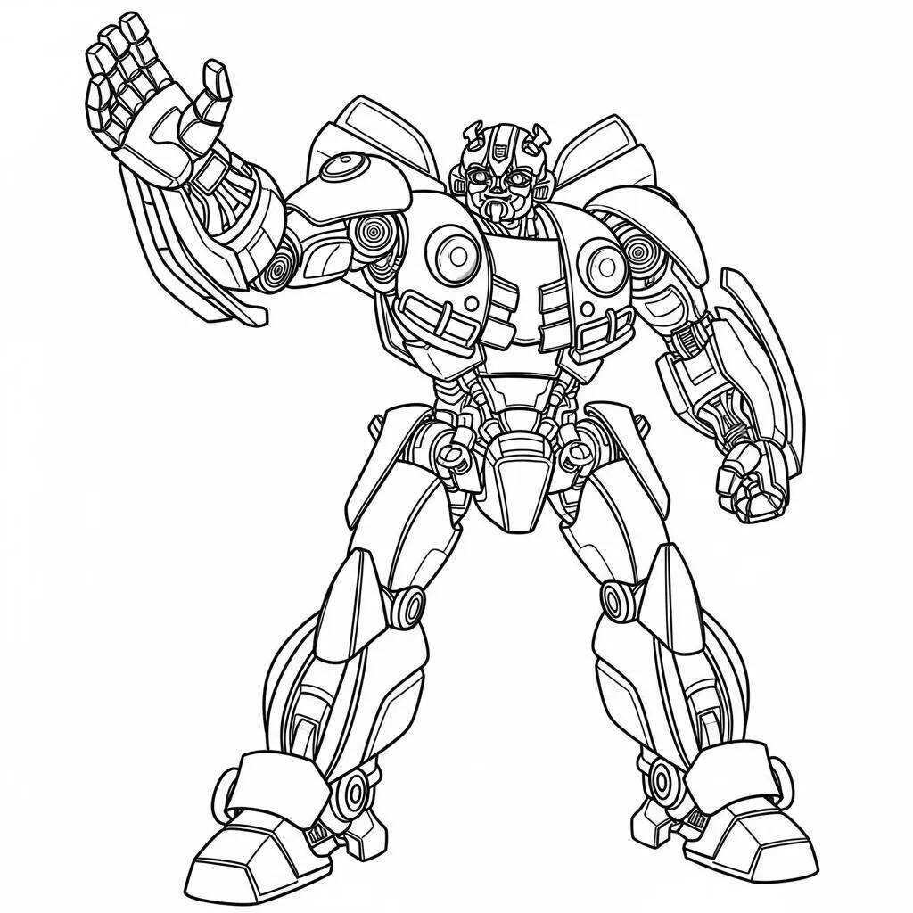 Desenho-do-Bumblebee-para-Colorir Desenho do Bumblebee para Colorir