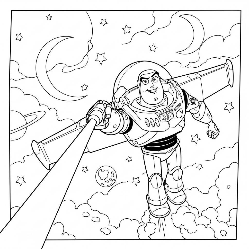 Desenho do Buzz Lightyear do Toy Story para Colorir