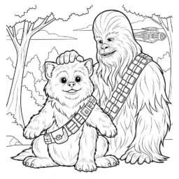 Desenho do Cão de Chewbacca para Colorir