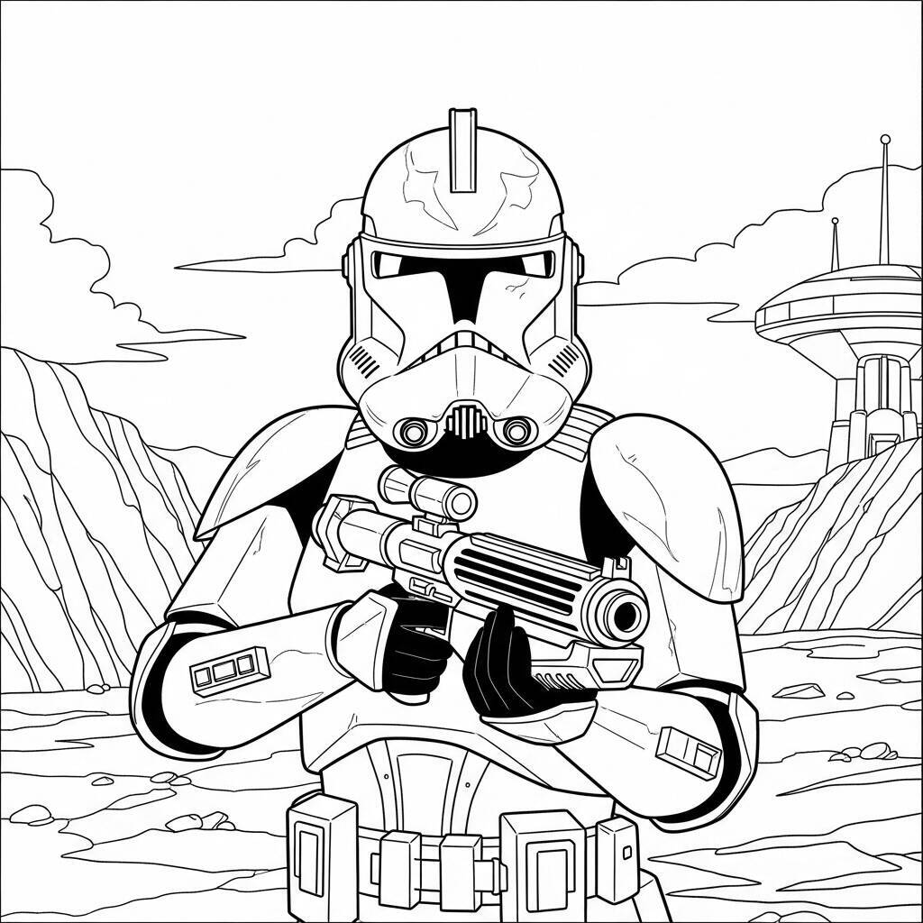 Desenho do Clone Trooper para Colorir