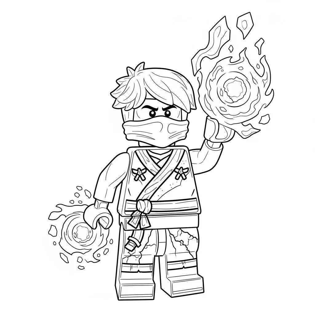 Desenho do Cole de Lego Ninjago para Colorir