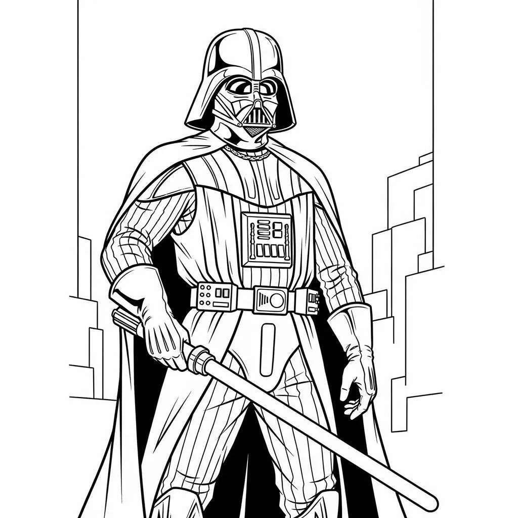 Desenho do Darth Vader para Colorir
