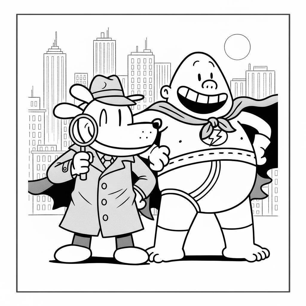 Desenho do Dog Man Aventura para colorir