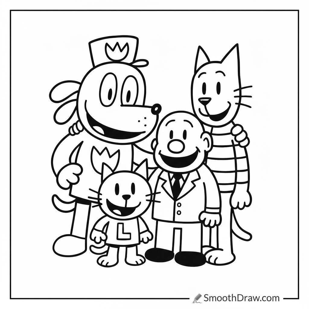 Desenho do Dog Man Aventura para colorir